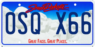 SD license plate 0SQX66
