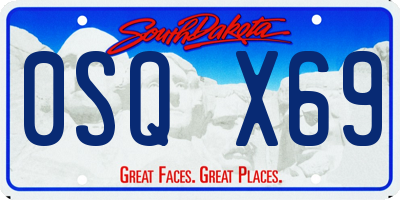 SD license plate 0SQX69