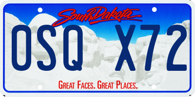 SD license plate 0SQX72