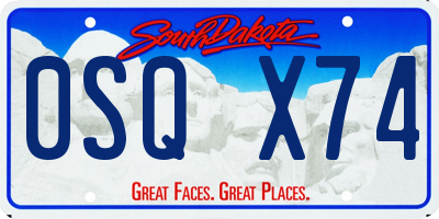 SD license plate 0SQX74