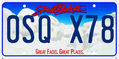 SD license plate 0SQX78