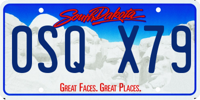 SD license plate 0SQX79