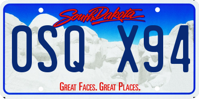 SD license plate 0SQX94