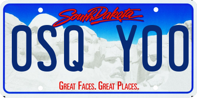 SD license plate 0SQY00