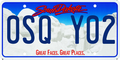 SD license plate 0SQY02