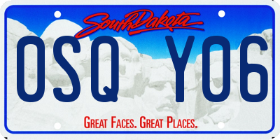SD license plate 0SQY06
