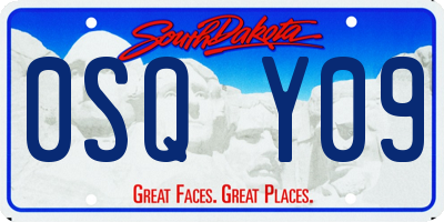 SD license plate 0SQY09
