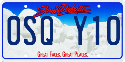 SD license plate 0SQY10