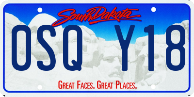 SD license plate 0SQY18