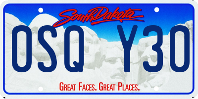 SD license plate 0SQY30