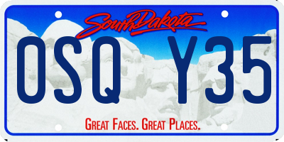 SD license plate 0SQY35