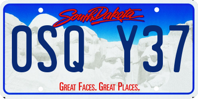 SD license plate 0SQY37