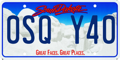 SD license plate 0SQY40