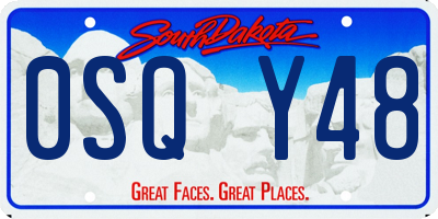 SD license plate 0SQY48