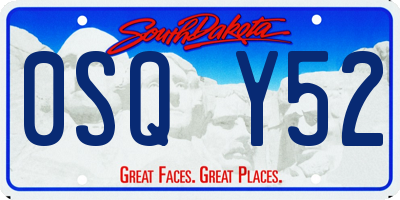 SD license plate 0SQY52
