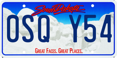 SD license plate 0SQY54