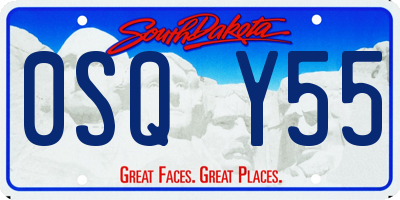 SD license plate 0SQY55