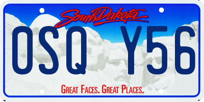 SD license plate 0SQY56