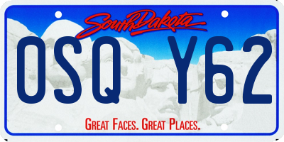SD license plate 0SQY62