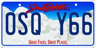SD license plate 0SQY66