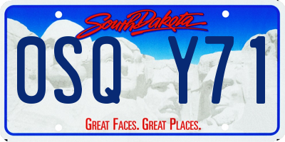 SD license plate 0SQY71