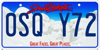 SD license plate 0SQY72