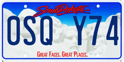 SD license plate 0SQY74