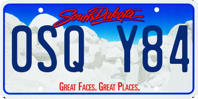SD license plate 0SQY84