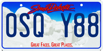 SD license plate 0SQY88
