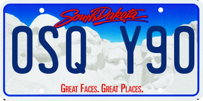 SD license plate 0SQY90