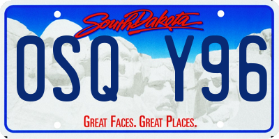 SD license plate 0SQY96