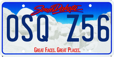 SD license plate 0SQZ56