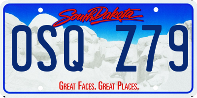 SD license plate 0SQZ79
