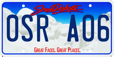 SD license plate 0SRA06