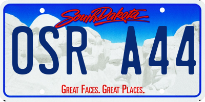 SD license plate 0SRA44