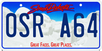 SD license plate 0SRA64