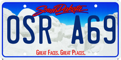 SD license plate 0SRA69