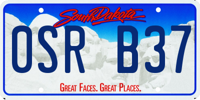 SD license plate 0SRB37