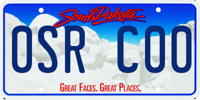 SD license plate 0SRC00