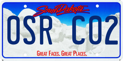 SD license plate 0SRC02