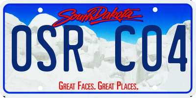 SD license plate 0SRC04