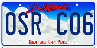 SD license plate 0SRC06