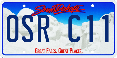 SD license plate 0SRC11
