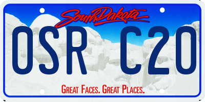 SD license plate 0SRC20