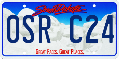 SD license plate 0SRC24