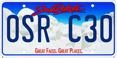 SD license plate 0SRC30