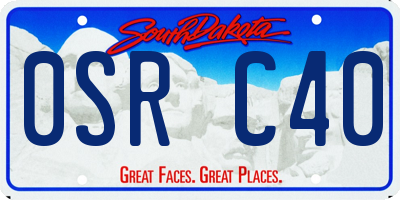 SD license plate 0SRC40