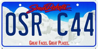 SD license plate 0SRC44