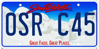 SD license plate 0SRC45