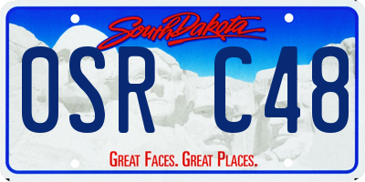SD license plate 0SRC48